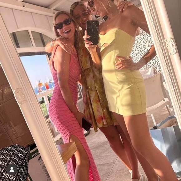 Shani Shemer Swimwear Retrofete Designer Kate Crochet Knit Midi Dress Barbie - Picture 13 of 17